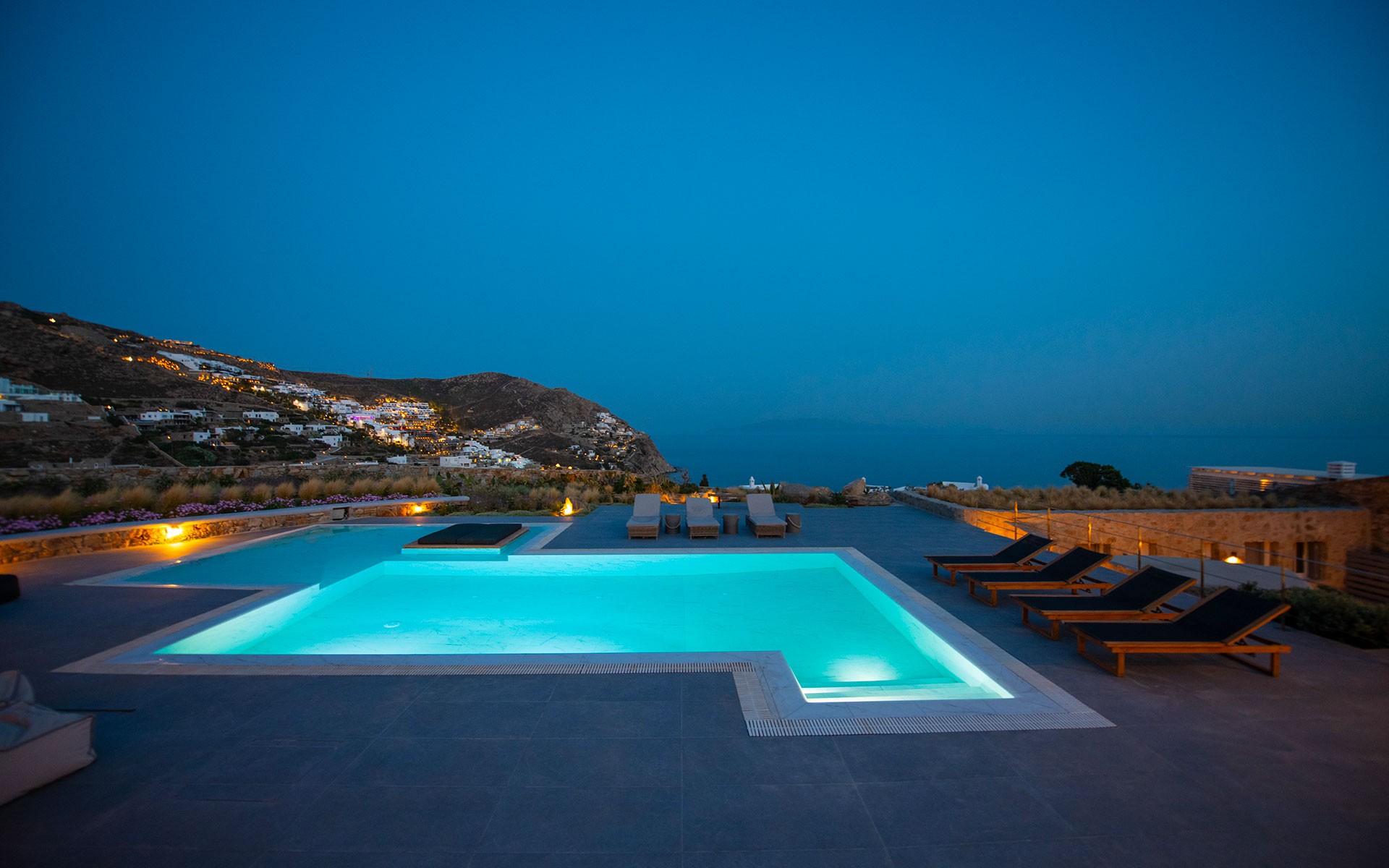 Swimming Pool Night