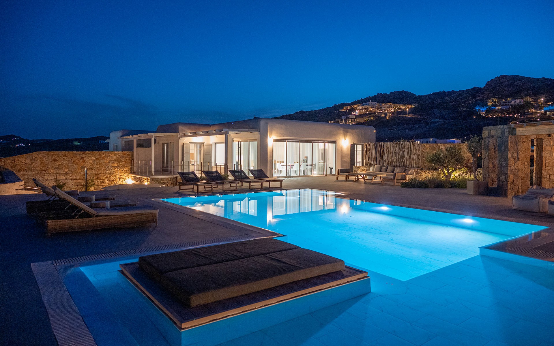 Swimming Pool Night